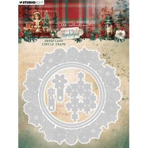 Jenine's Mindful Art Festive Nostalgia Collection - Cutting Dies - Snowflake Circle Frame [JMA-FN-CD902]
